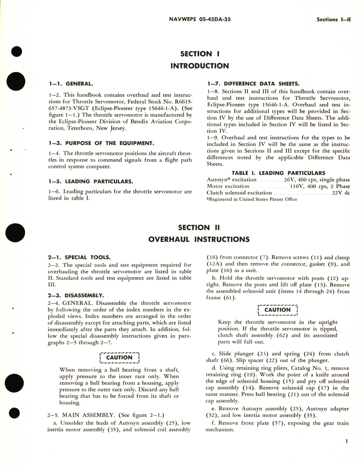 Sample page 5 from AirCorps Library document: Overhaul Instructions for Throttle Servomotor Type 15646-1-A