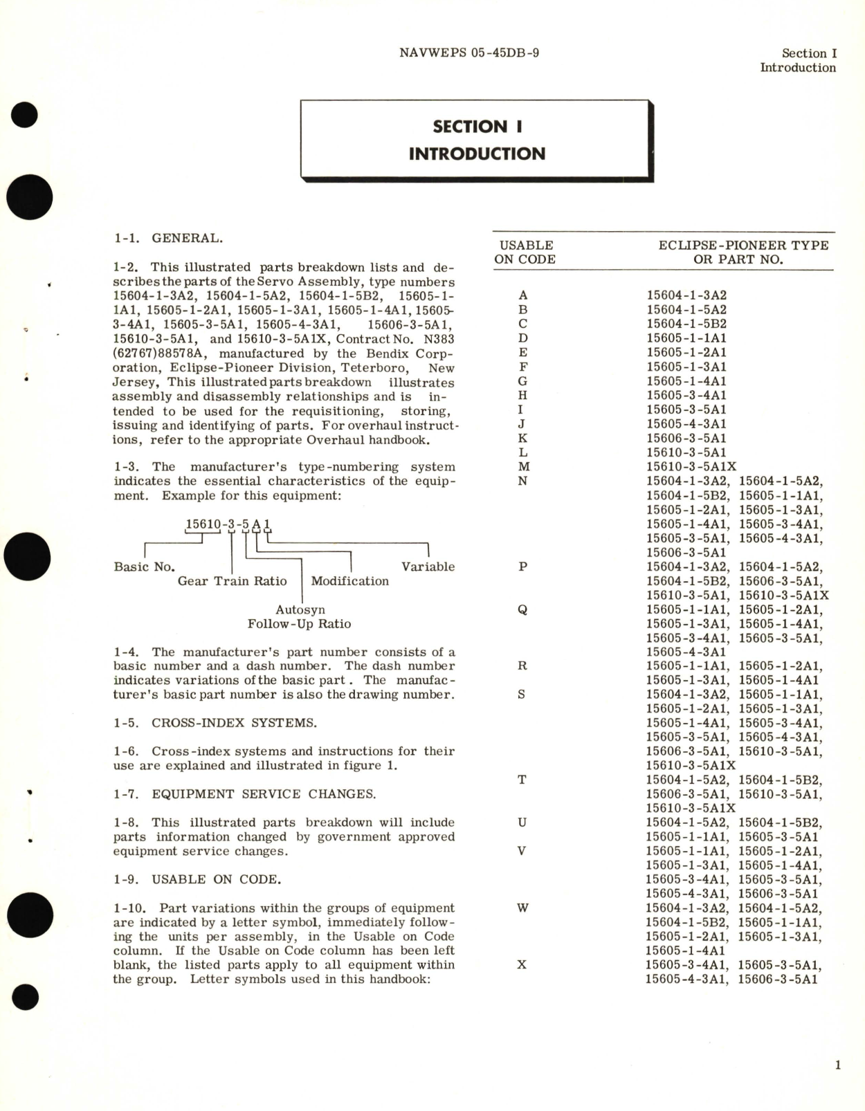 Sample page 5 from AirCorps Library document: Illustrated Parts Breakdown for Servo Assembly Type No. 15604, 15605, 15606, 15610