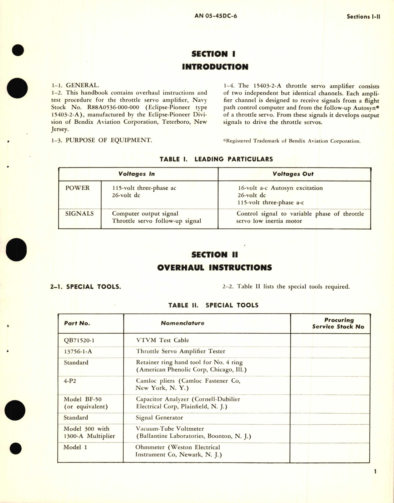 Sample page 5 from AirCorps Library document: Overhaul Instructions for Throttle Servo Amplifier Part No. 15403-2-A