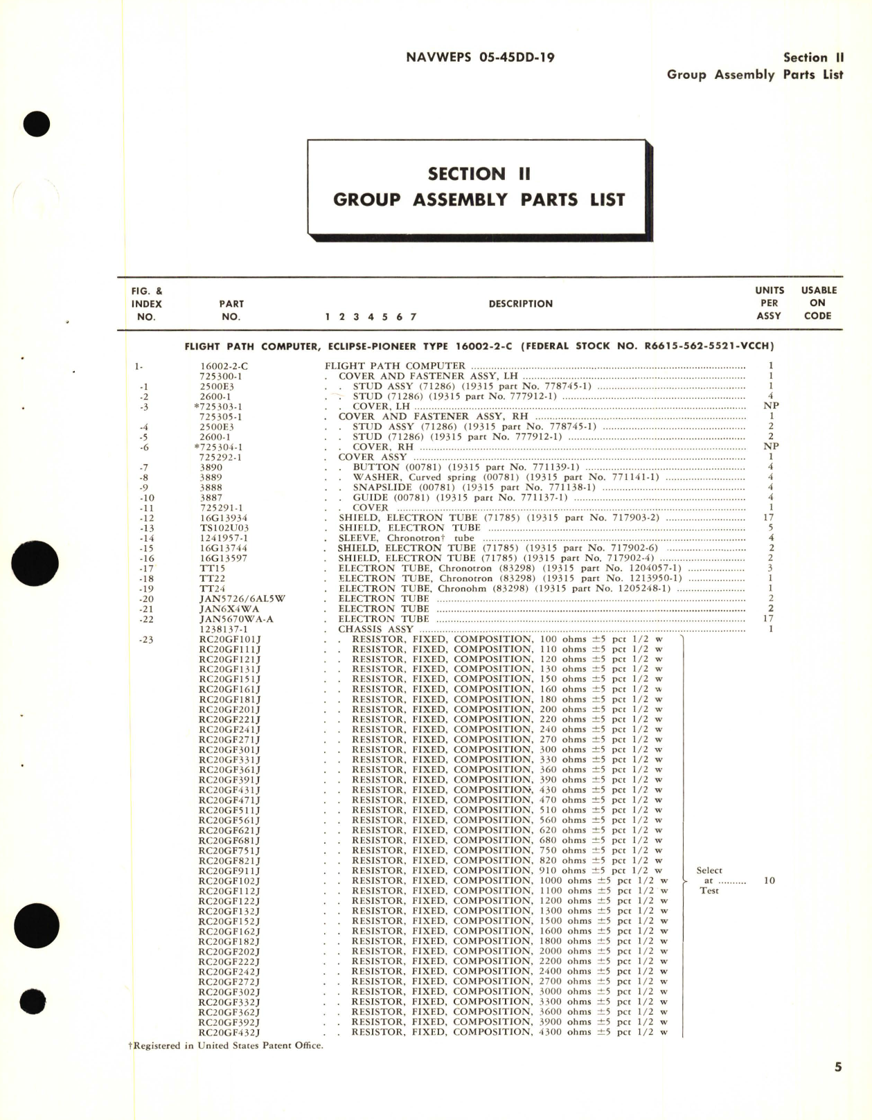 Sample page 9 from AirCorps Library document: Illustrated Parts Breakdown for Flight Path Computer Part No. 16002-2-C