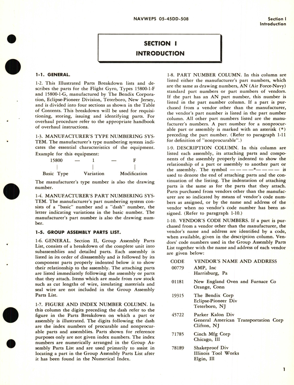 Sample page 5 from AirCorps Library document: Illustrated Parts Breakdown for Flight Gyro Type No. 15800-1 