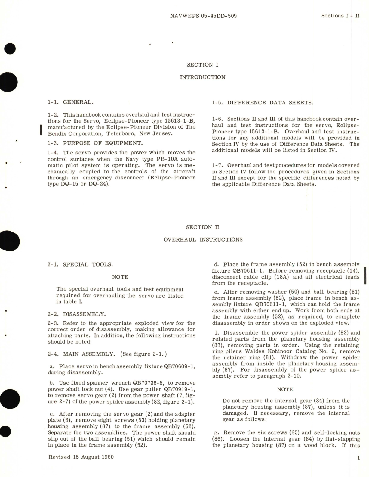 Sample page 5 from AirCorps Library document: Overhaul Instructions for Servo Part No. 15613 