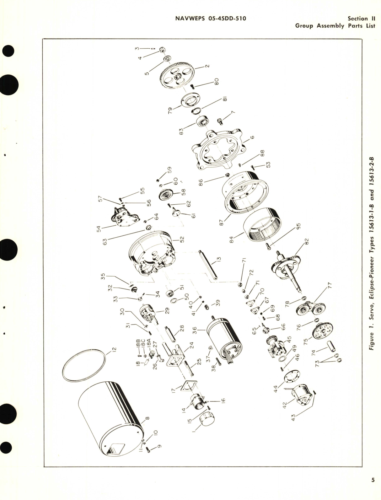 Sample page 9 from AirCorps Library document: Illustrated Parts Breakdown for Servo Part No. 15613 