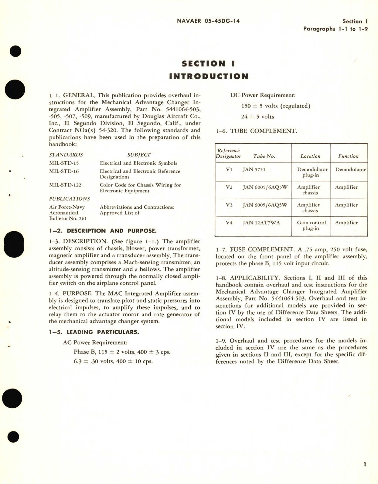 Sample page 5 from AirCorps Library document: Overhaul Instructions for Amplifier Assembly, Mechanical Advantage Changer Integrated Part No. 5441064 