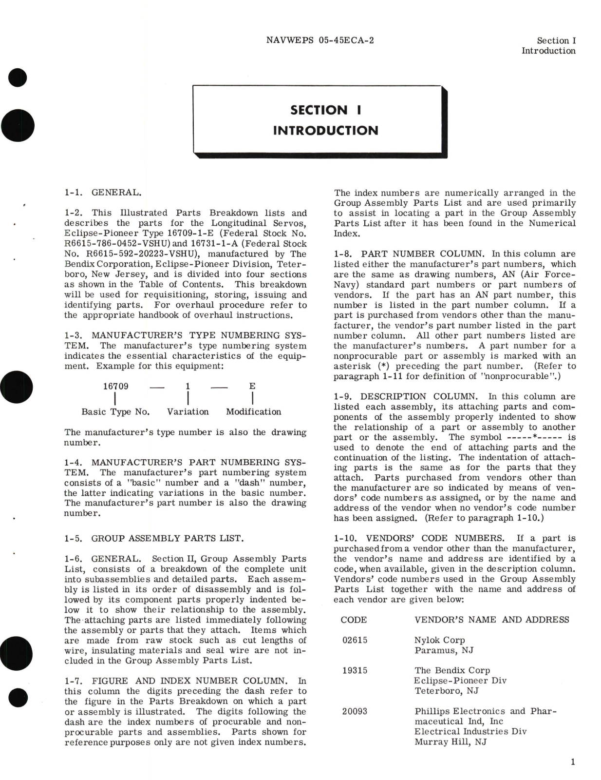 Sample page 5 from AirCorps Library document: Illustrated Parts Breakdown for Longitudinal Servos Part No. 16709, 16731 