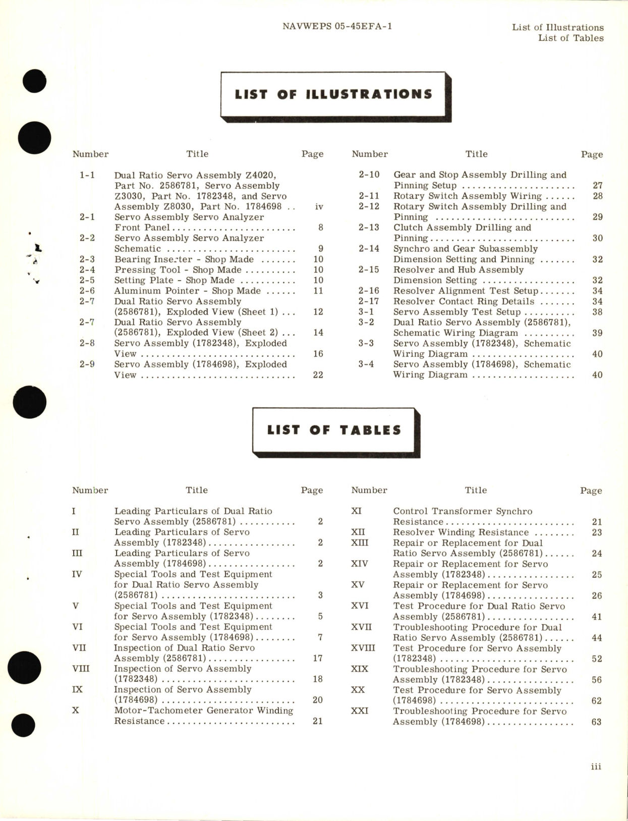 Sample page 5 from AirCorps Library document: Overhaul Instructions for Dual Ratio Servo Assembly Z4020 Part No. 2586781 Servo Assembly Z3030 Part No. 1782348 Servo Assembly Z8030 Part No. 1784698