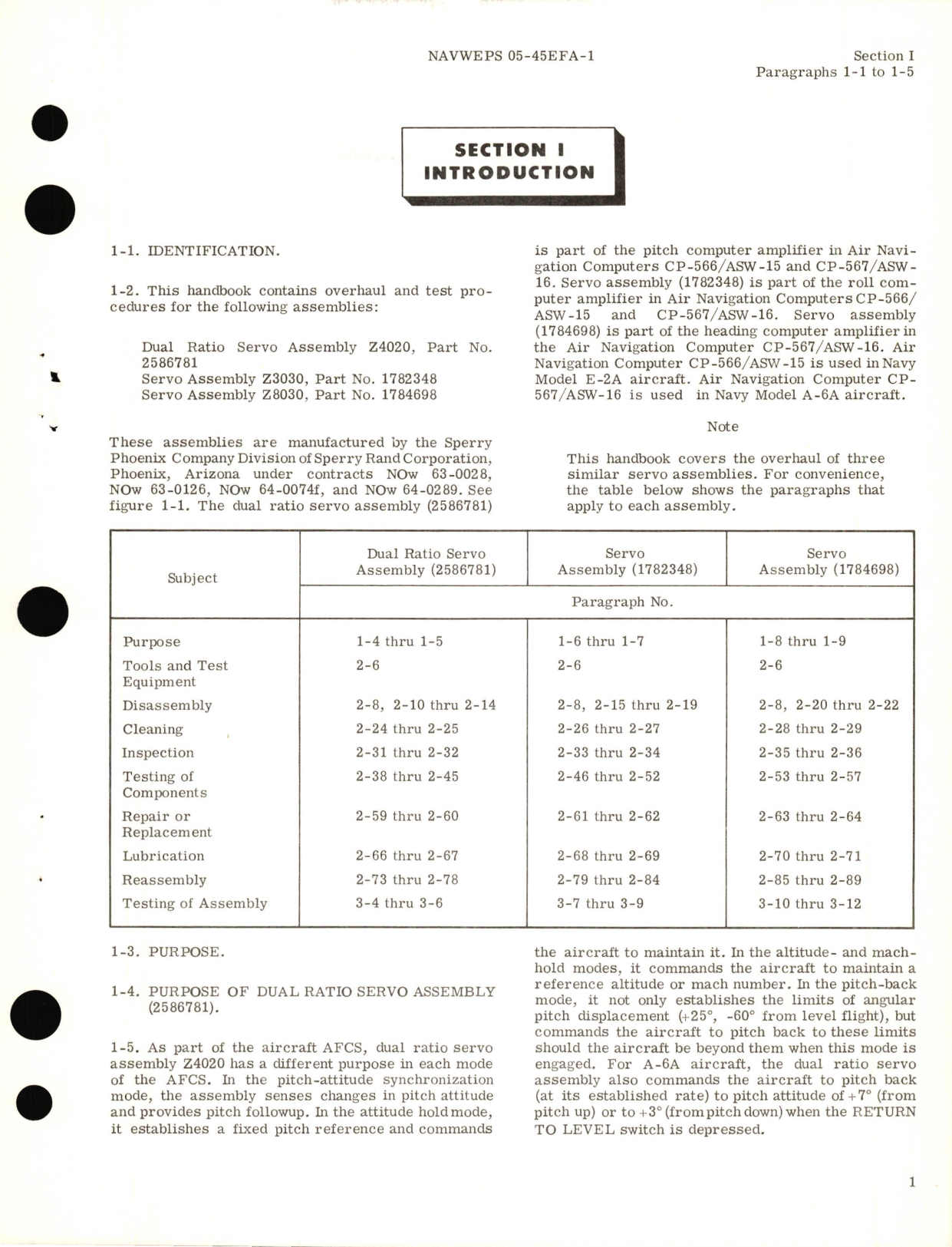 Sample page 7 from AirCorps Library document: Overhaul Instructions for Dual Ratio Servo Assembly Z4020 Part No. 2586781 Servo Assembly Z3030 Part No. 1782348 Servo Assembly Z8030 Part No. 1784698