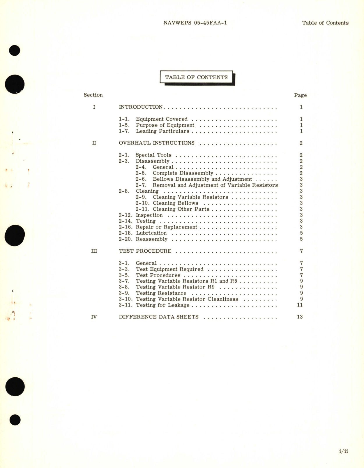 Sample page 9 from AirCorps Library document: Overhaul Instructions for Airspeed Compensator Part No. PG7007B20, PG7007B23, PG7007B24