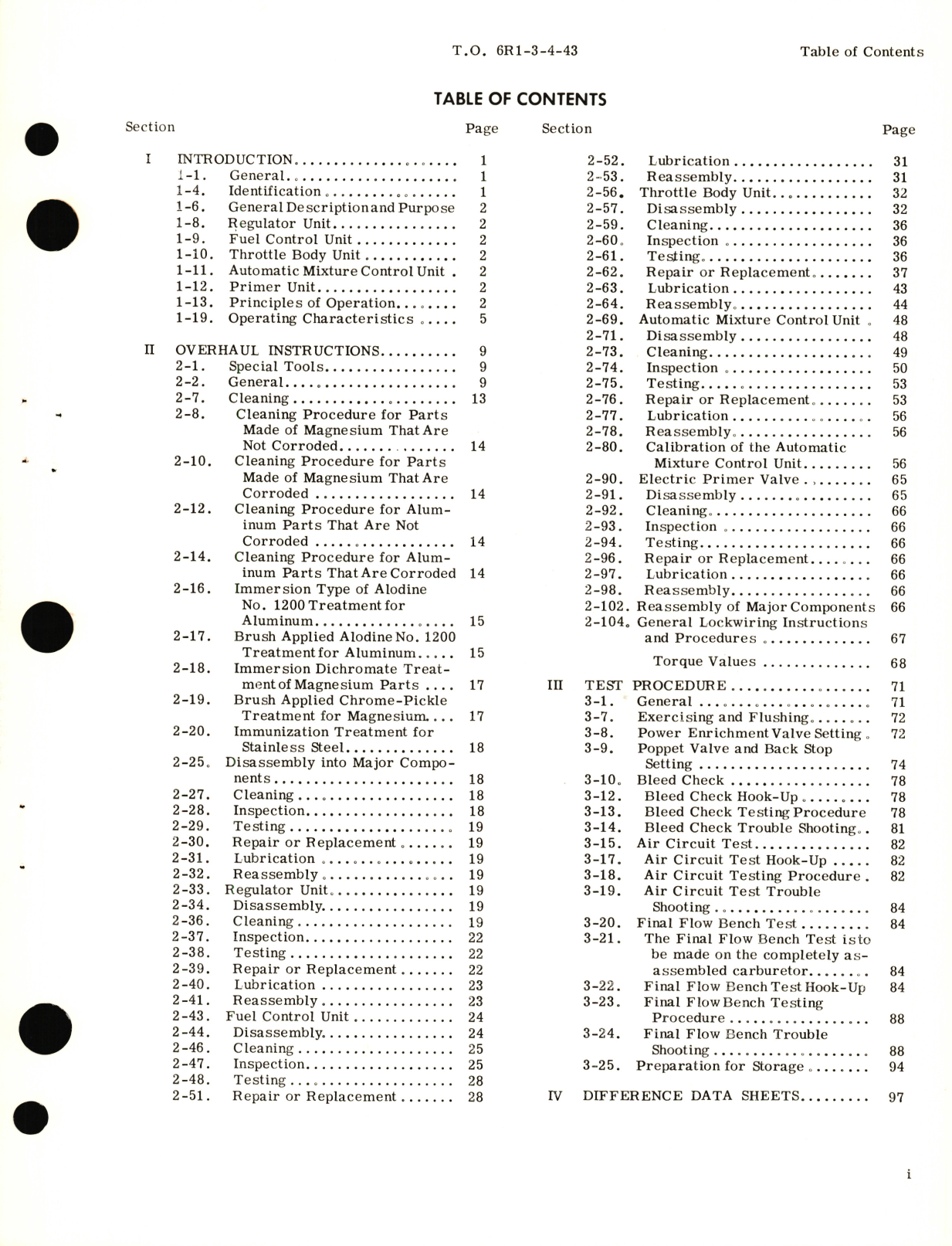 Sample page 5 from AirCorps Library document: Overhaul Instructions for Injection Carburetor Parts List No. 391081-12, 391082-12 