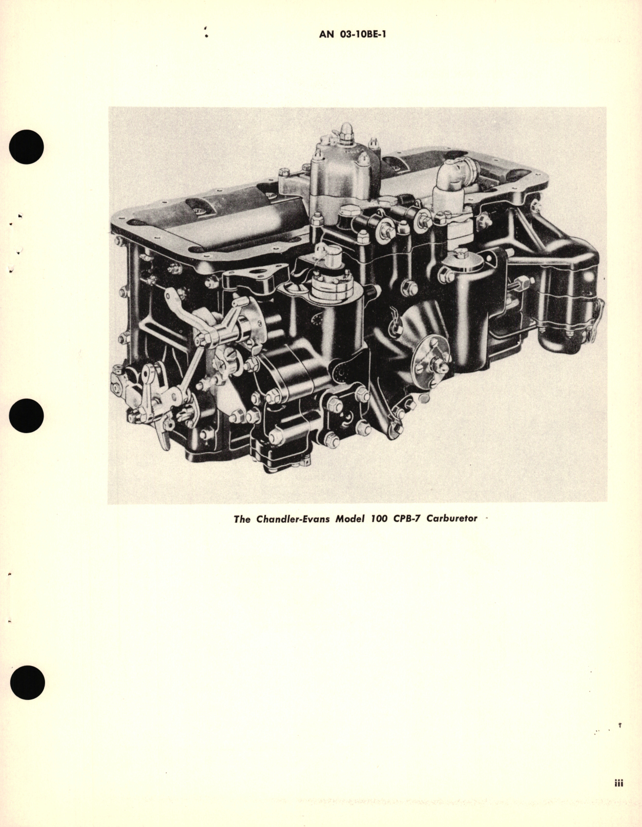 Sample page 7 from AirCorps Library document: Operation, Service and Overhaul Instructions with Parts Catalog for Carburetors Model 100CPB-7 