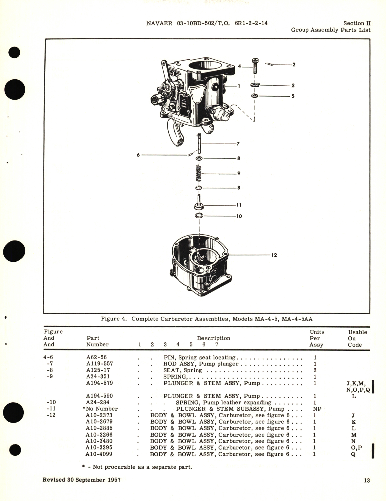 Sample page 7 from AirCorps Library document: Illustrated Parts Breakdown for Aircraft Carburetor Model No. MA Part No. A10