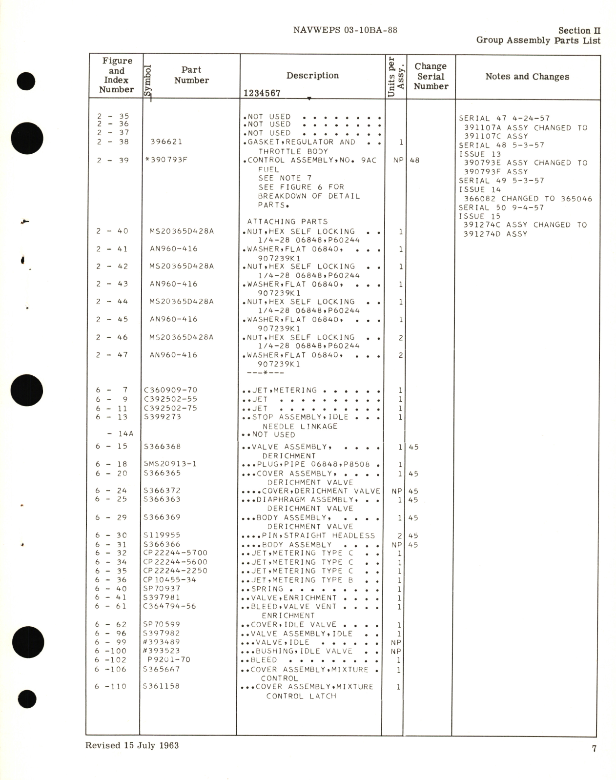 Sample page 9 from AirCorps Library document: Illustrated Parts Breakdown for Injection Carburetor Model PR-58E5 Parts List No. 391221, 291395, 391451, 131544, 391648