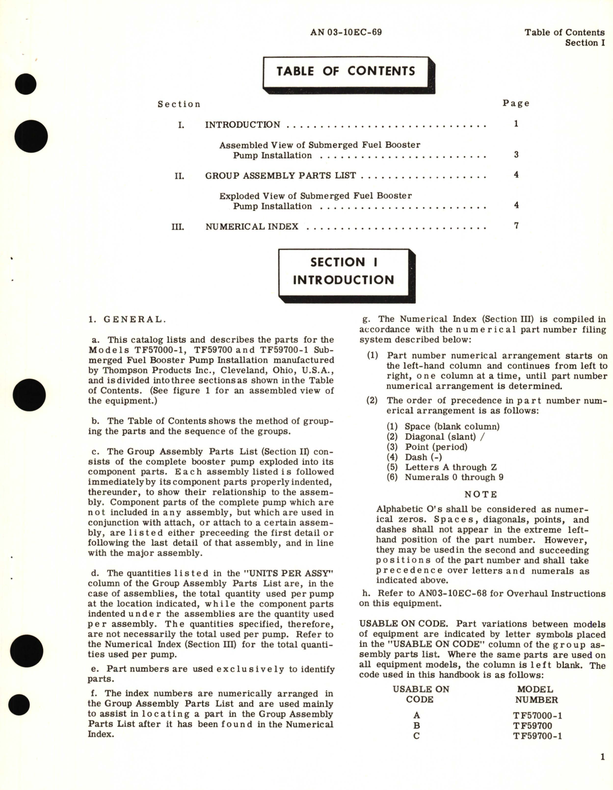 Sample page 3 from AirCorps Library document: Overhaul Instructions for Submerged Fuel Booster Pump Models TF5700, TF59700, and TF59700-1