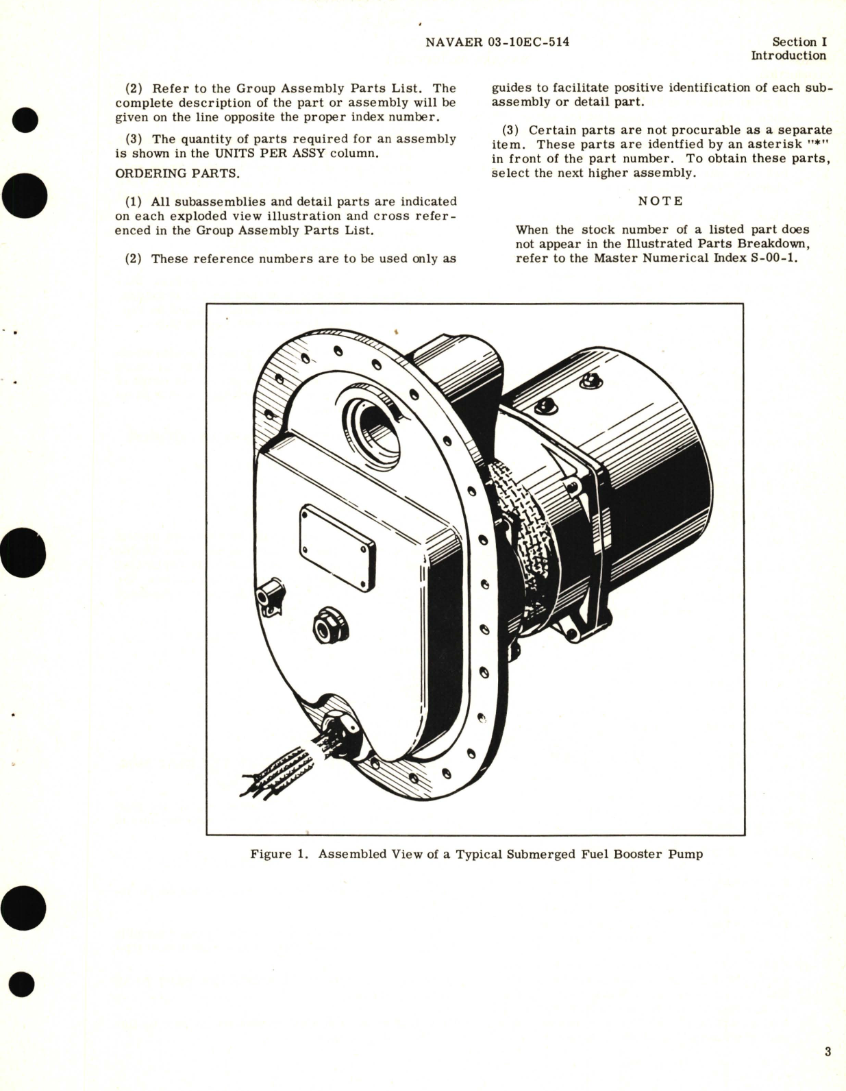 Sample page 5 from AirCorps Library document: Illustrated Parts Breakdown for Submerged Fuel Booster Pump Models TF54500, TF54500-1, TF54500-6 