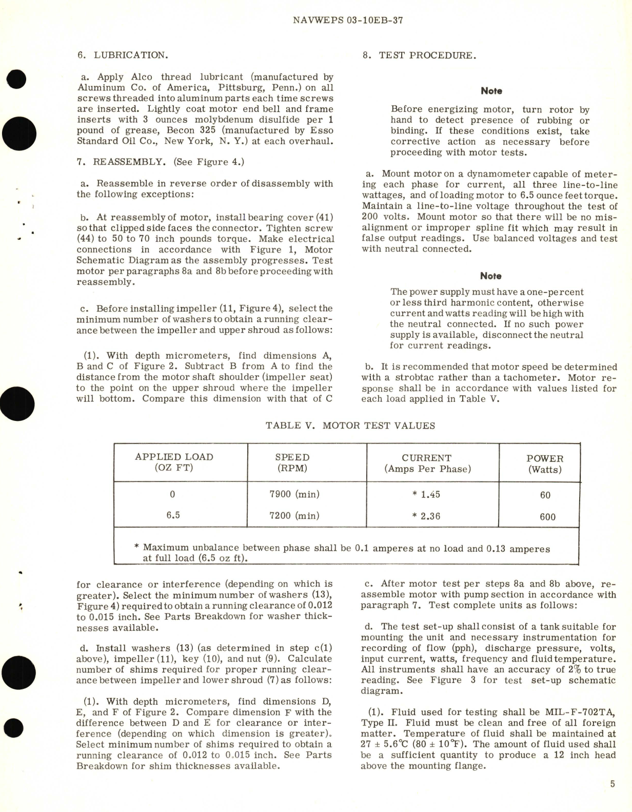 Sample page 5 from AirCorps Library document: Overhaul Instructions with Parts Breakdown for Fuel Booster Pump RR11620-2, RR11620-3 