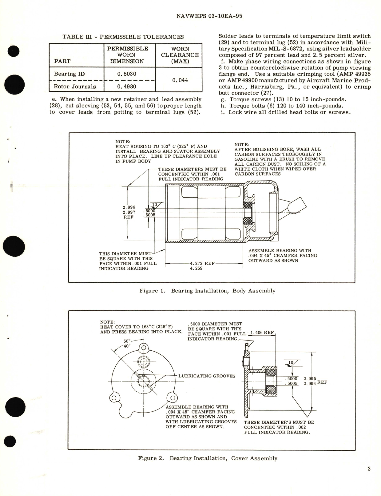 Sample page 3 from AirCorps Library document: Overhaul Instructions with Parts Breakdown for Motor Driven Fuel Booster Pump Assembly Model 122948-110-01 