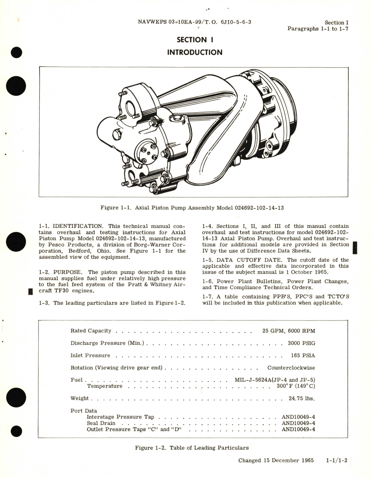 Sample page 5 from AirCorps Library document: Overhaul Instructions for Axial Piston Pump Assembly 024692 Series 