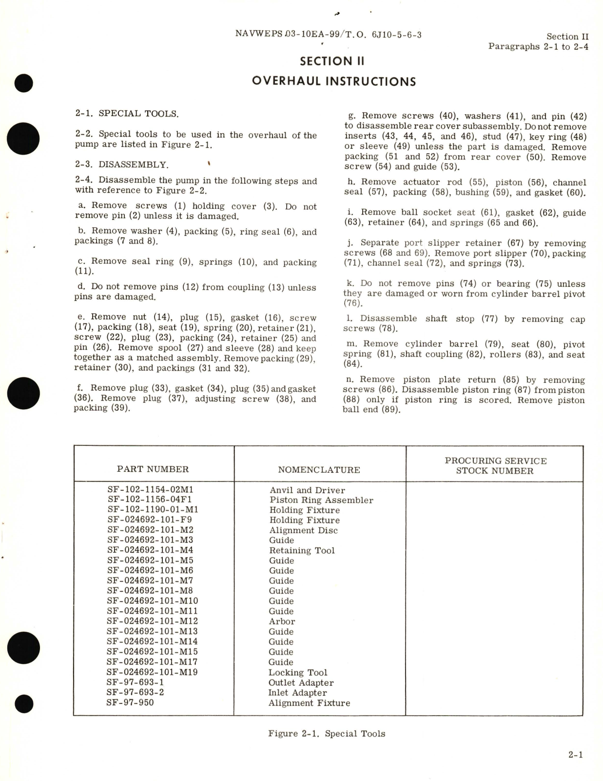 Sample page 7 from AirCorps Library document: Overhaul Instructions for Axial Piston Pump Assembly 024692 Series 