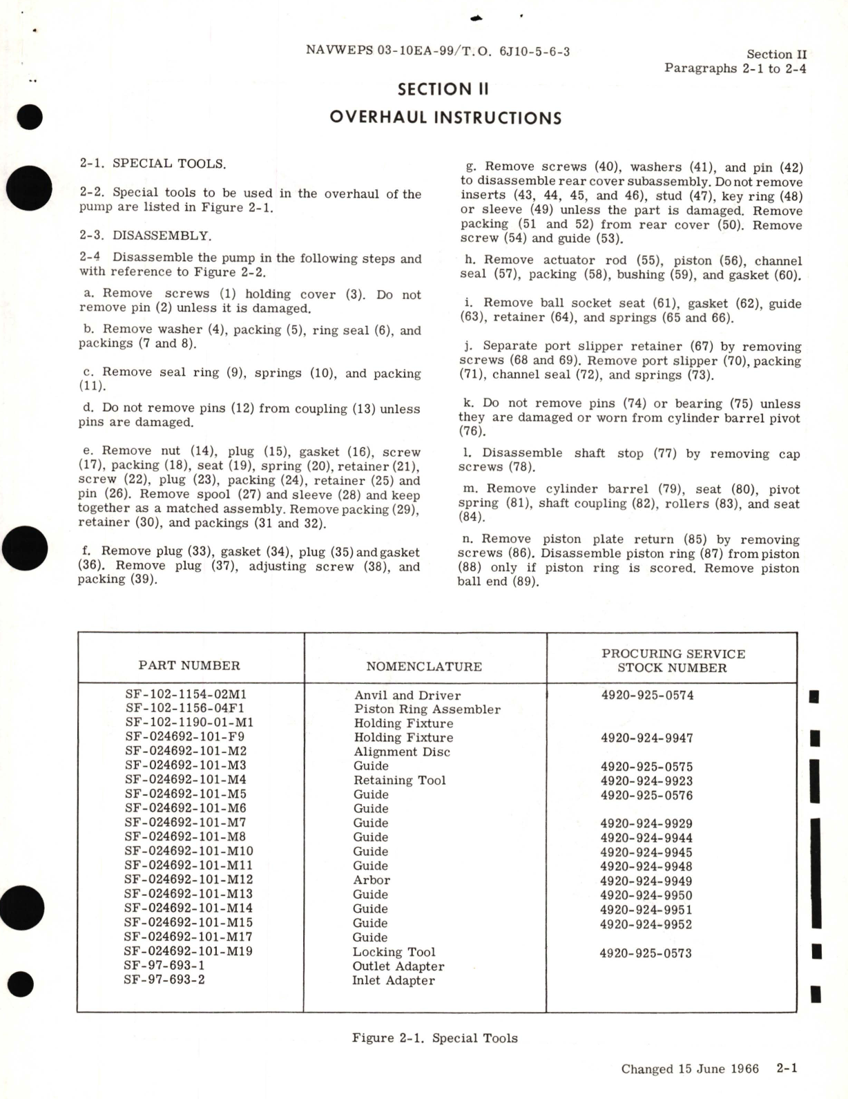 Sample page 7 from AirCorps Library document: Overhaul Instructions for Axial Piston Pump Assembly 024692 Series 