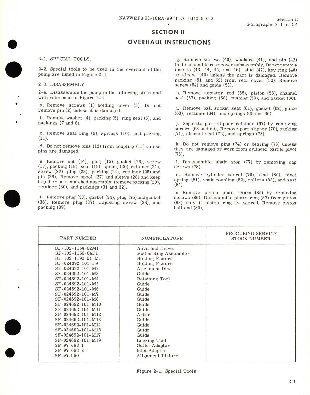 Sample page 7 from AirCorps Library document: Overhaul Instructions for Axial Piston Pump Assembly Model 024692-102-14-13