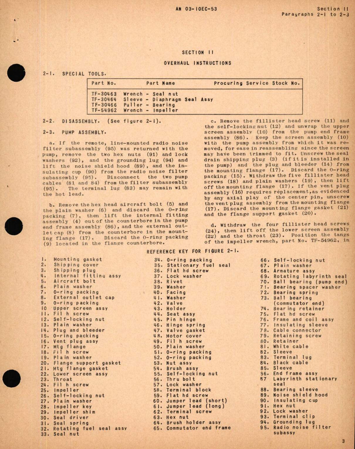 Sample page 5 from AirCorps Library document: Overhaul Instructions for Submerged Fuel Booster Pumps Model TF-54900-1 