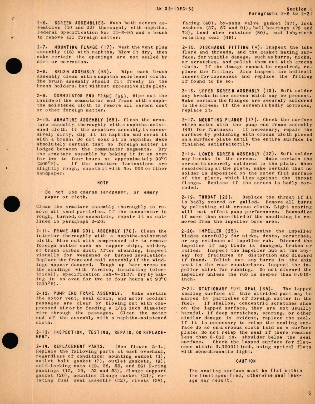 Sample page 7 from AirCorps Library document: Overhaul Instructions for Submerged Fuel Booster Pumps Model TF-54900-1 