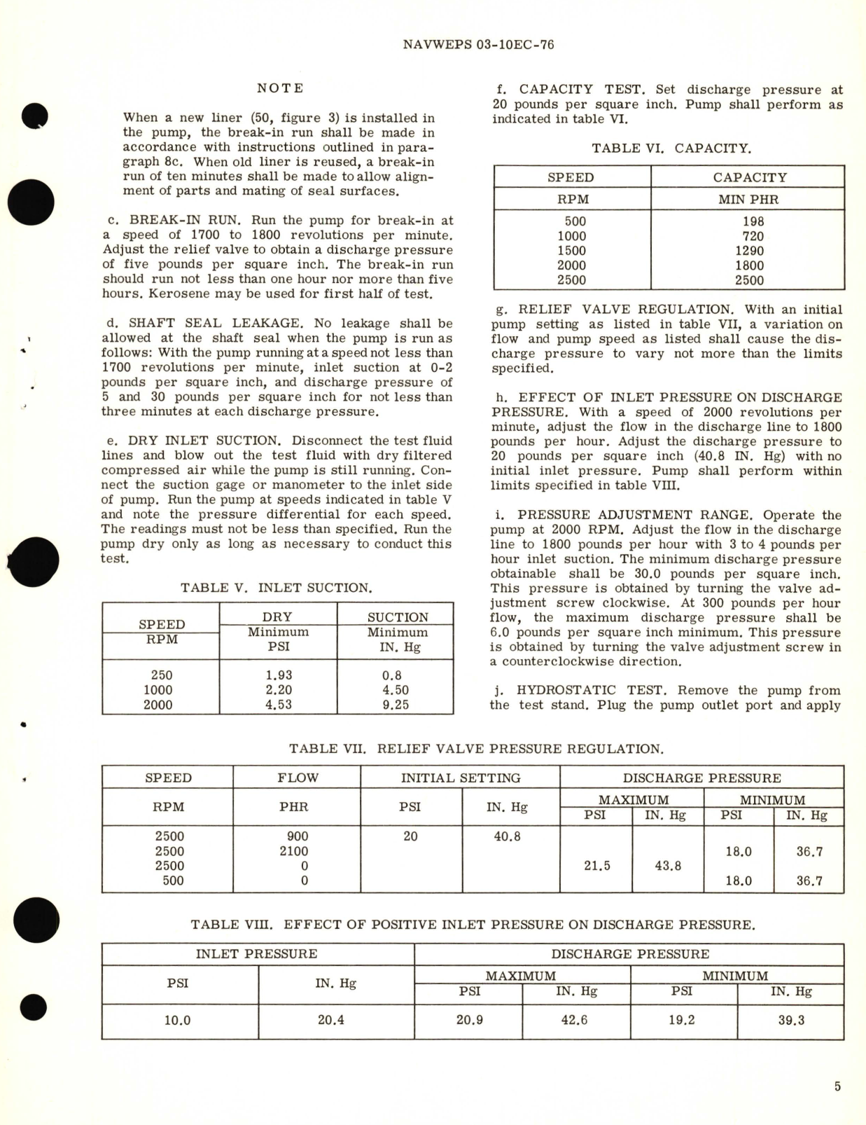 Sample page 7 from AirCorps Library document: Overhaul Instructions with Parts Breakdown for Engine Driven fuel Pump Model TF3500-5 