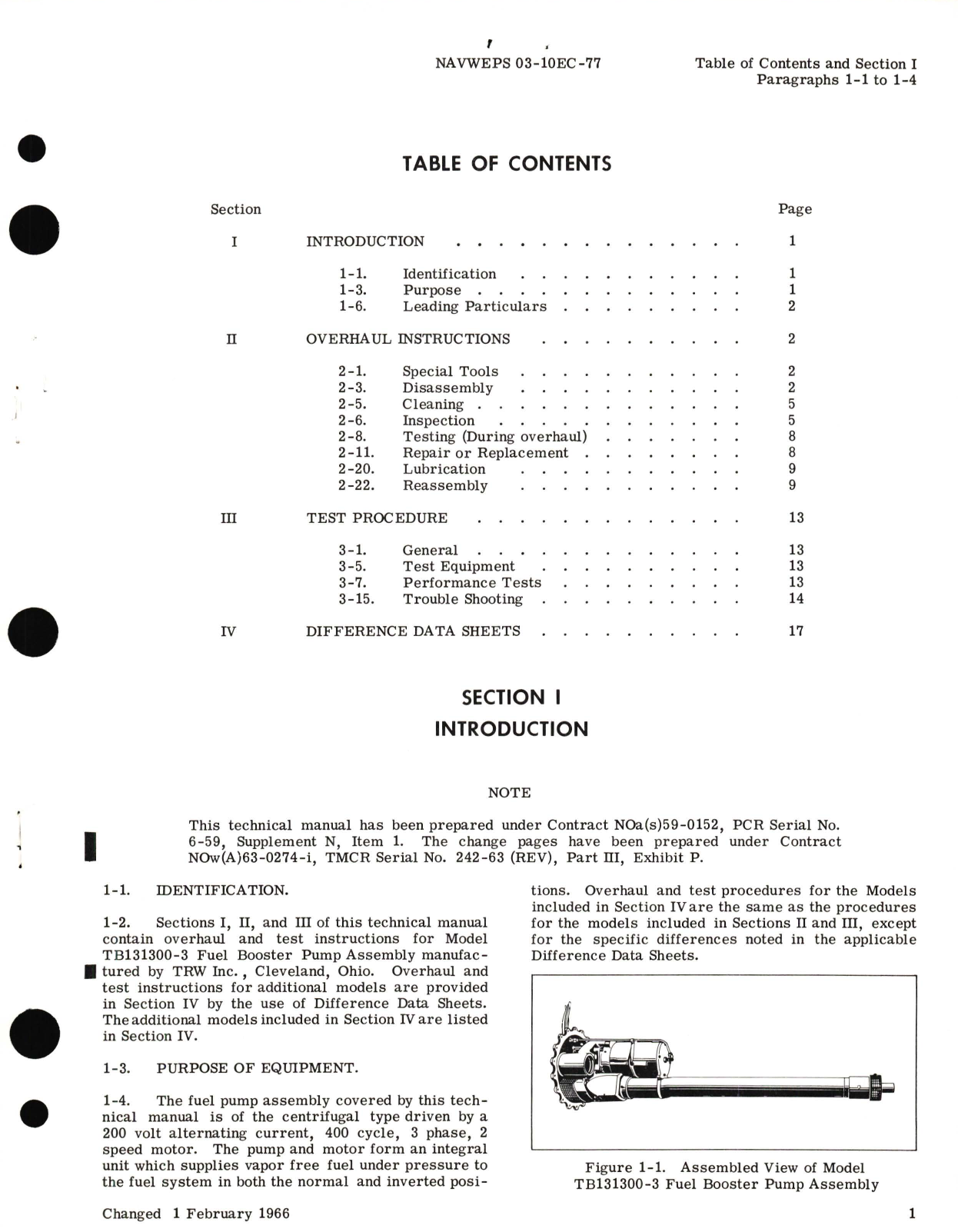 Sample page 3 from AirCorps Library document: Overhaul Instructions for Fuel Booster Pump Models TB131300-3, 238900-1 