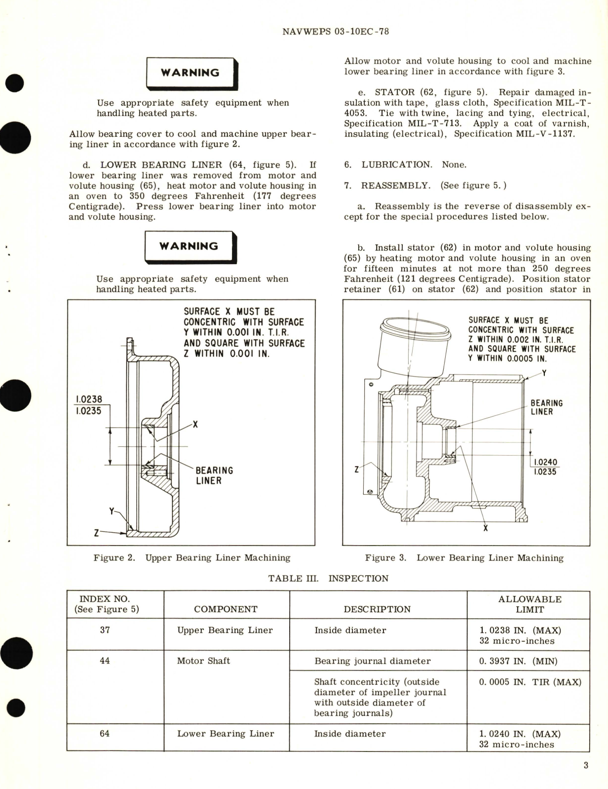 Sample page 5 from AirCorps Library document: Overhaul Instructions with Parts Breakdown for Submerged Booster Pump Model TB139000-1 