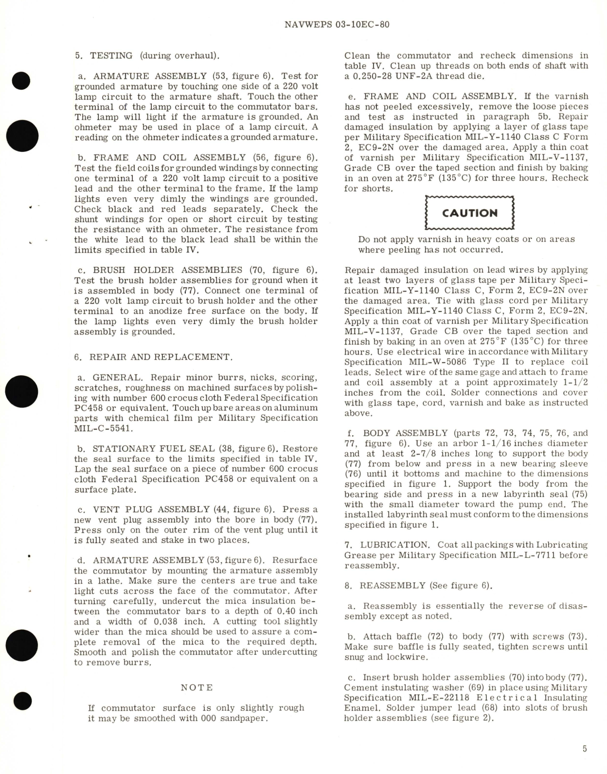 Sample page 7 from AirCorps Library document: Overhaul Instructions with Parts Catalog for Submerged Booster Pump Model No. TF51000-5 