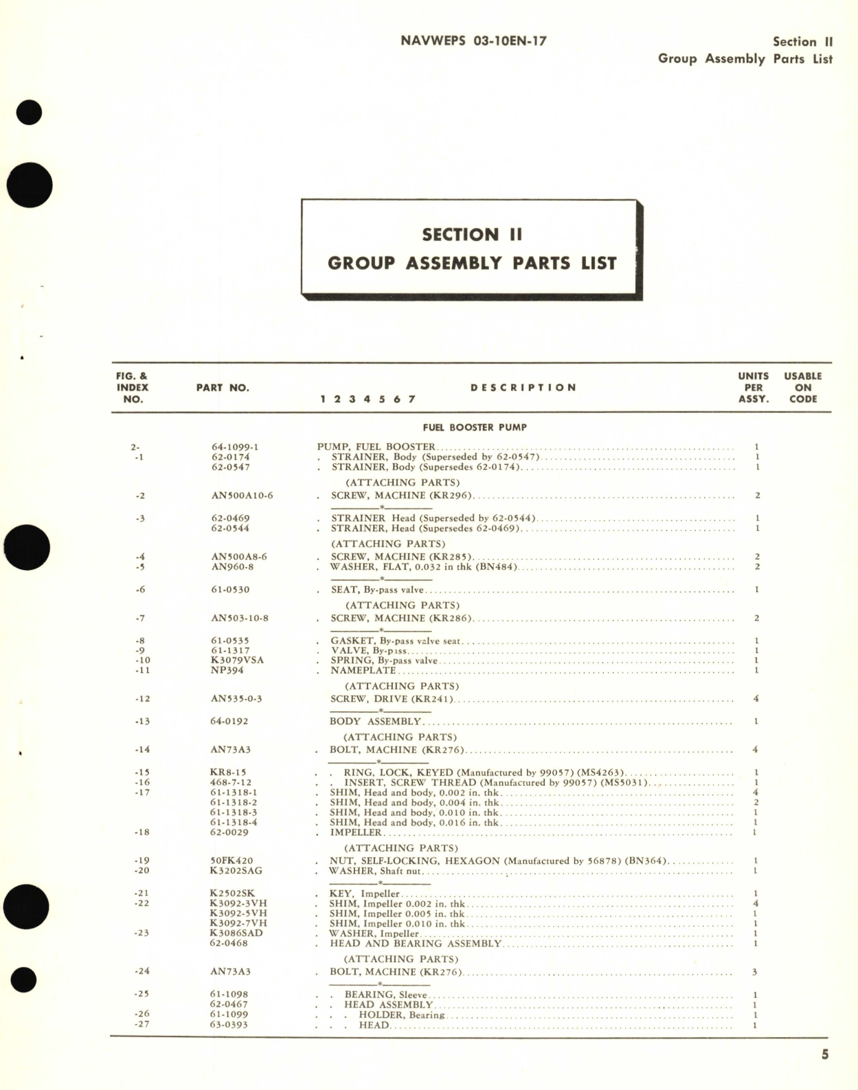 Sample page 7 from AirCorps Library document: Illustrated Parts Breakdown for Fuel Booster Pump Model 64-1099-1 