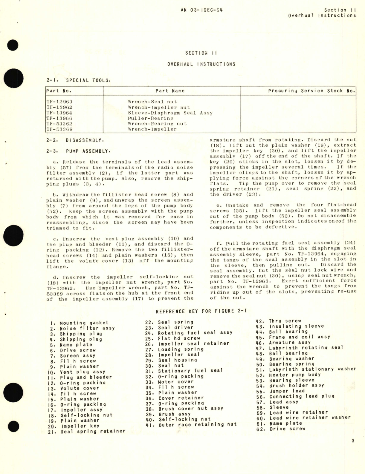 Sample page 5 from AirCorps Library document: Overhaul Instructions for Submerged Heater Pump Model TF-53300-1 