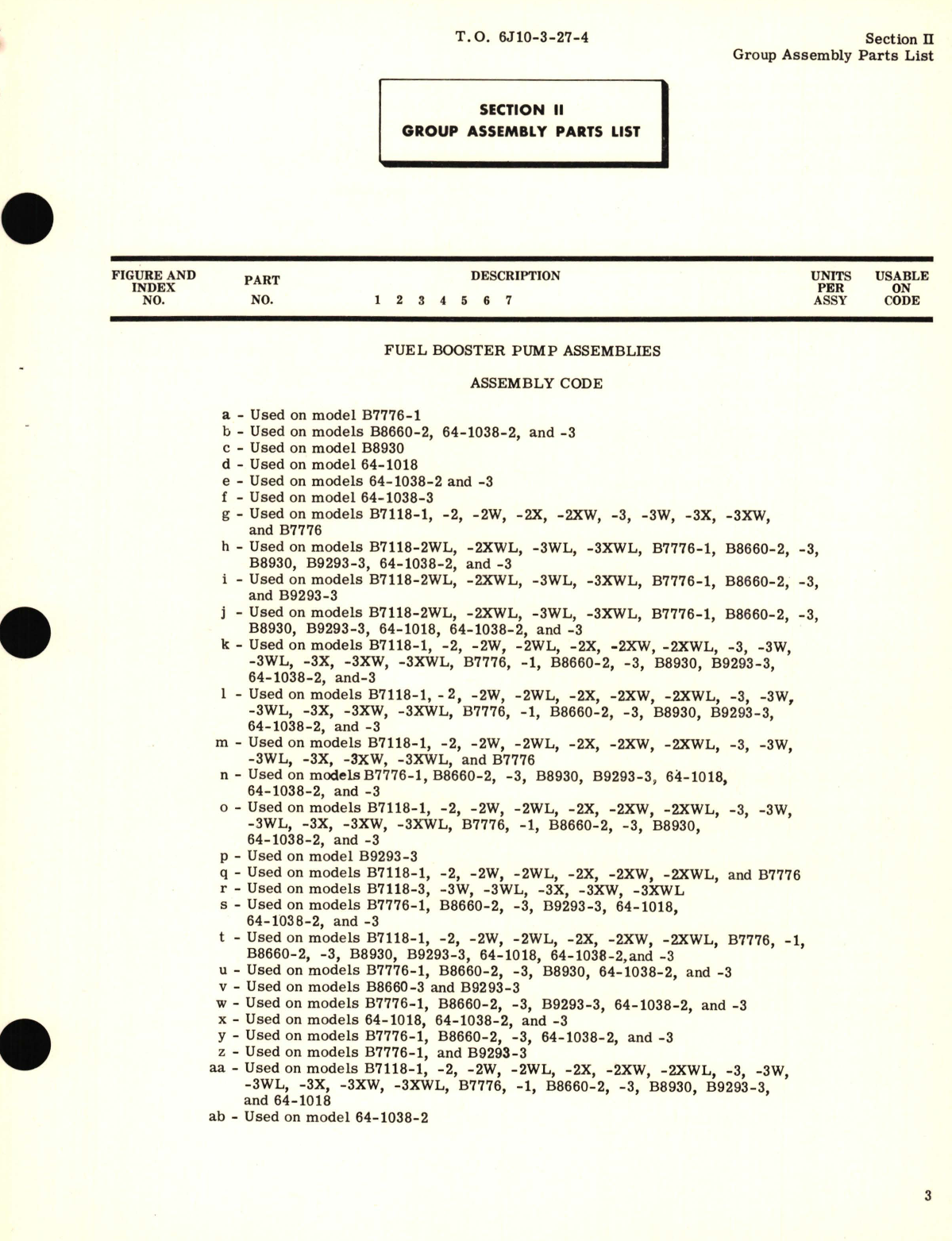 Sample page 5 from AirCorps Library document: Illustrated Parts Breakdown for Fuel Booster Pumps B7118, B7776, B8660, B8930, B9293, 64-1038, B8930, 64-1018