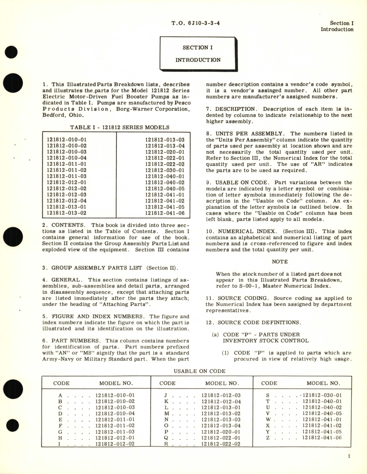 Sample page 5 from AirCorps Library document: Illustrated Parts Breakdown for Motor-Driven Fuel Booster Pump Model 121812 Series 