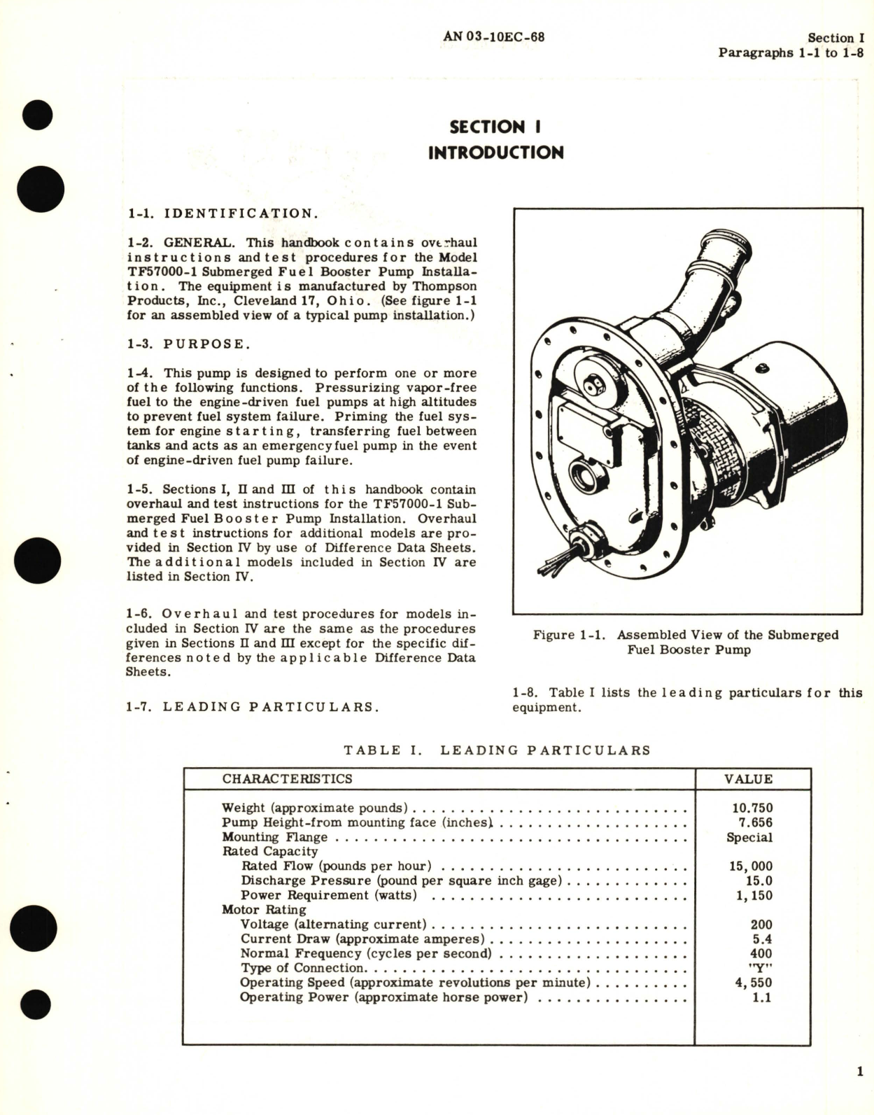 Sample page 5 from AirCorps Library document: Overhaul Instructions for Submerged Fuel Booster Pump Models TF5700, TF59700, and TF59700-1