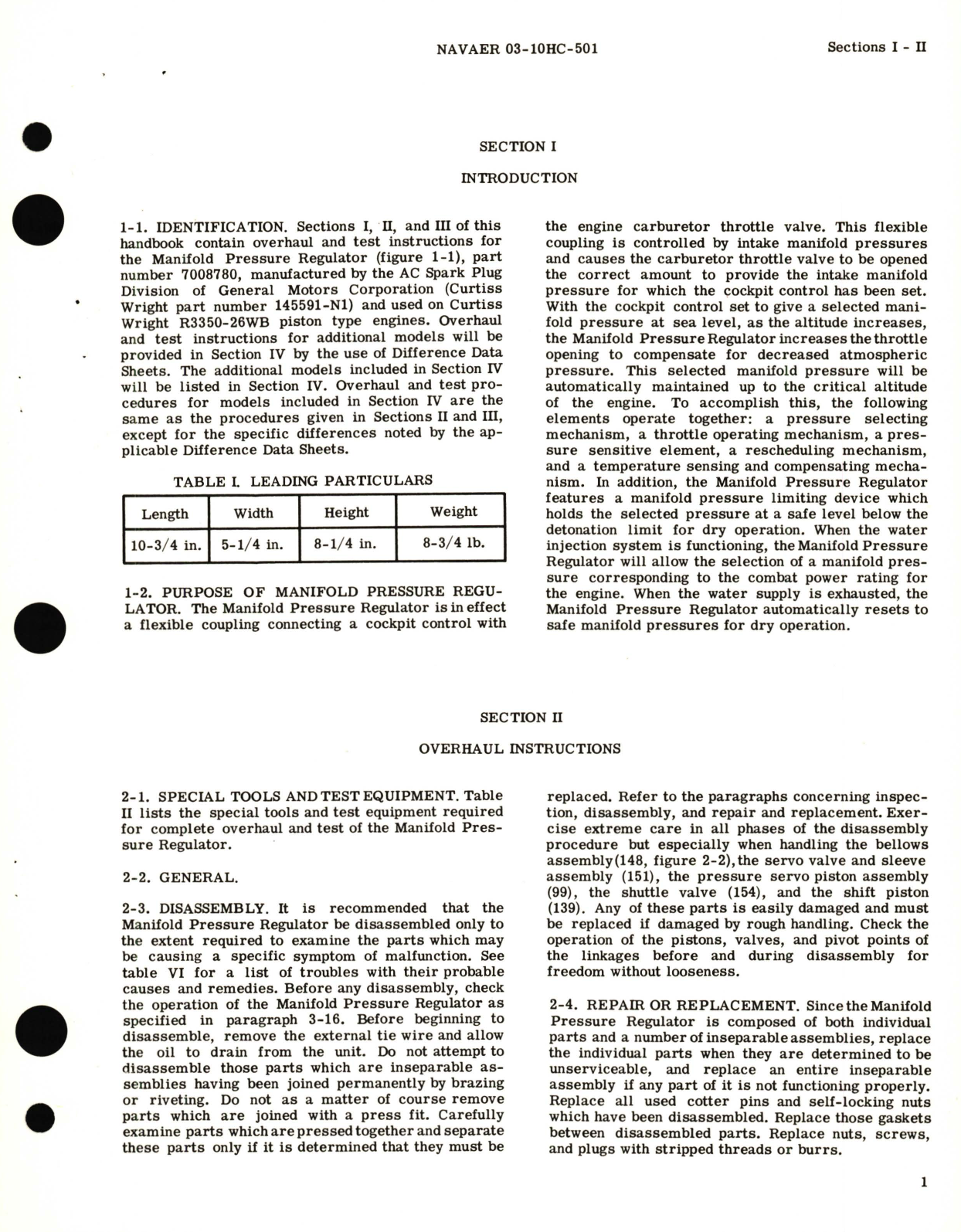 Sample page 5 from AirCorps Library document: Overhaul Instructions for Manifold Pressure Regulator Assembly Part No. 7008780 