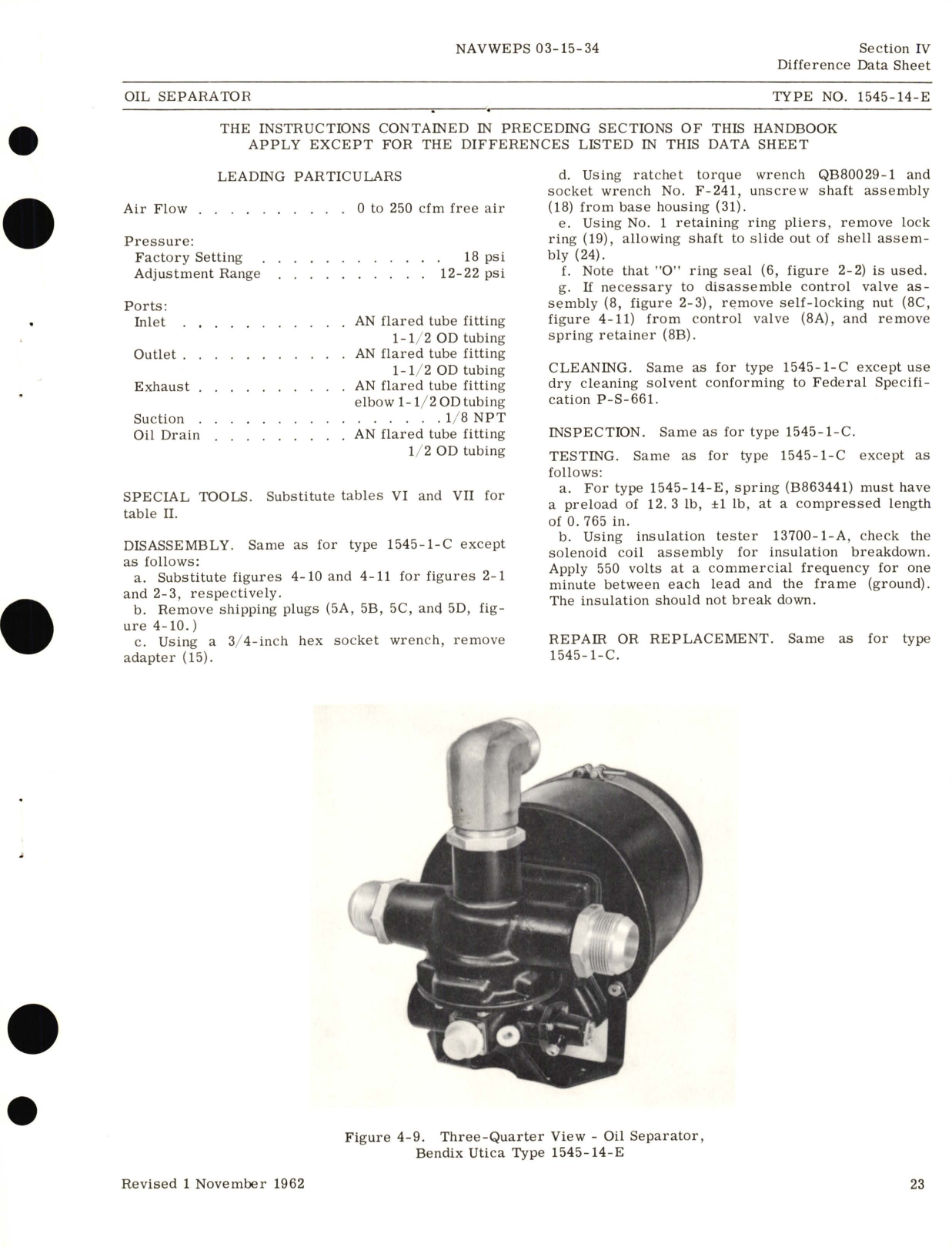 Sample page 5 from AirCorps Library document: Overhaul Instructions for Oil Separator Part No. 1545, 659 