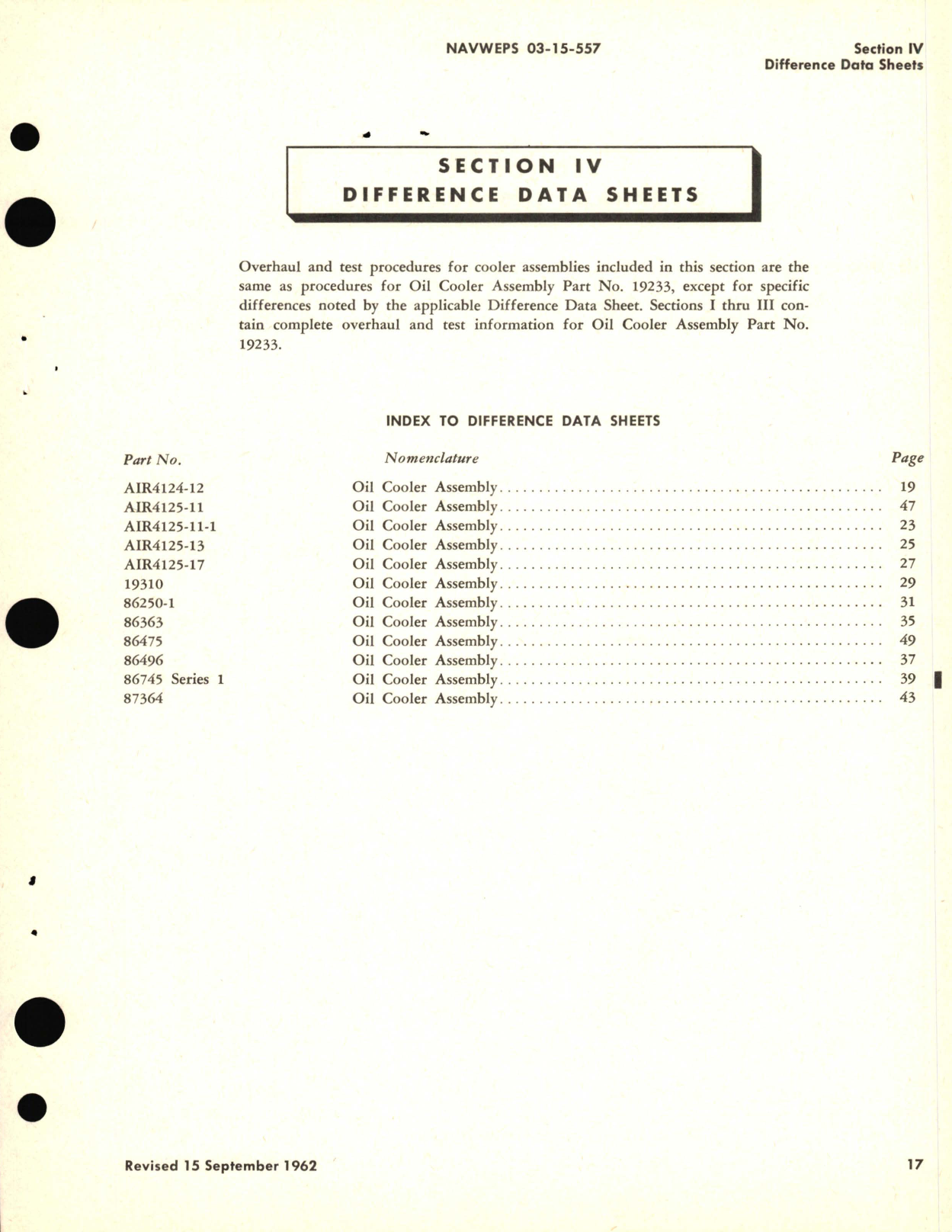 Sample page 7 from AirCorps Library document: Overhaul Instructions for Oil Coolers Part No. AIR4124, 19233, 86250-1, 86363, 86475, 86496, 86745, 87364, 19310, 2935