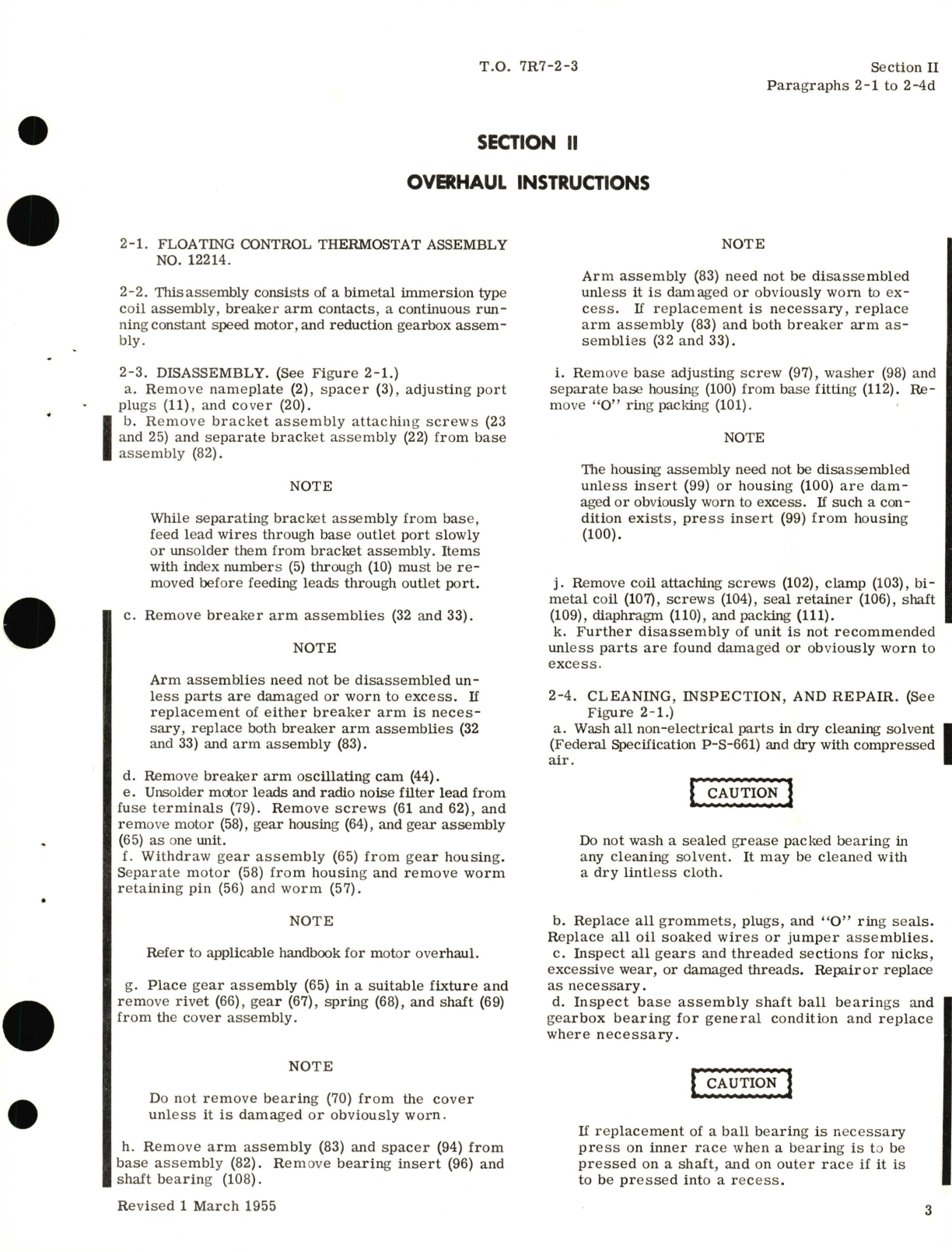 Sample page 7 from AirCorps Library document: Overhaul Instructions Floating Control Thermostats Part No. 11606, 12212, 12214, 12218, 12222, 12280, 12282