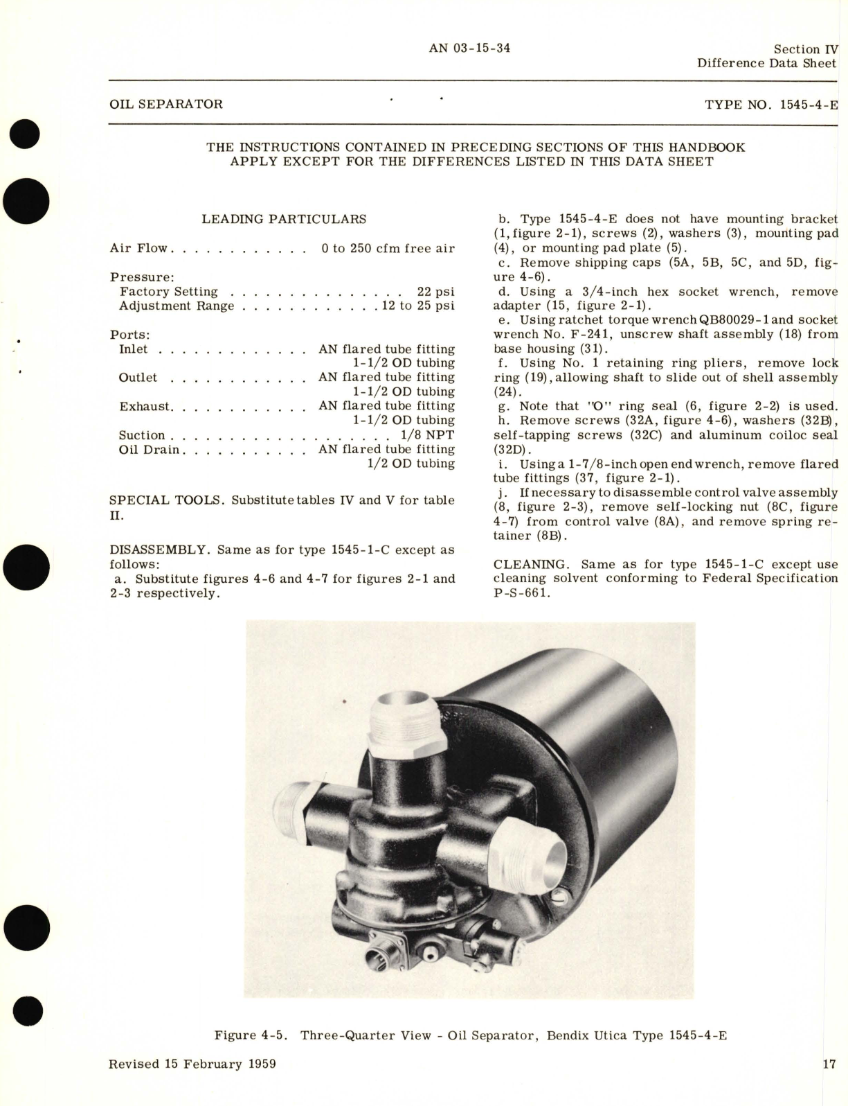 Sample page 5 from AirCorps Library document: Overhaul Instructions for Oil Separator Part No. 1545, 659 