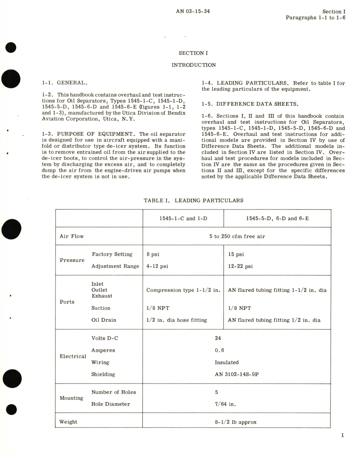 Sample page 5 from AirCorps Library document: Overhaul Instructions for Oil Separator Type No. 659, 1545 