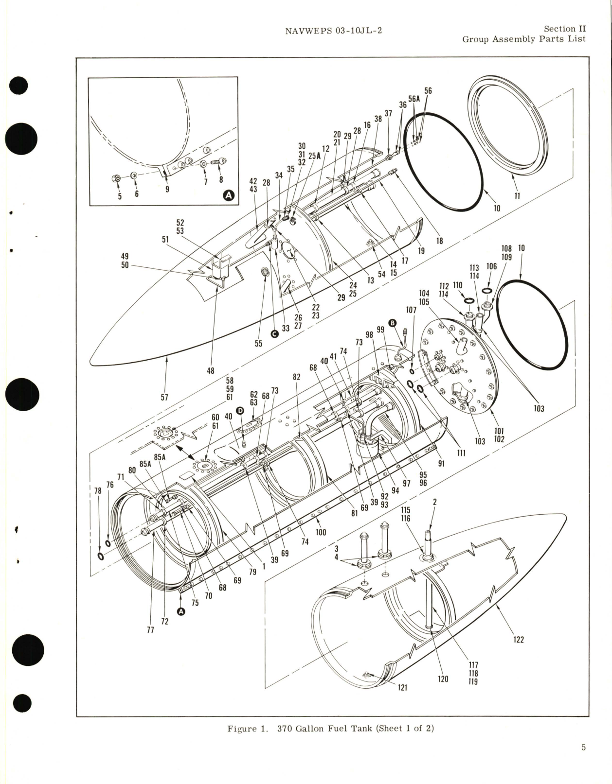 Sample page 7 from AirCorps Library document: Illustrated Parts Breakdown for 370 Gallon Fuel Tanks Part No. 501700, 501700-501