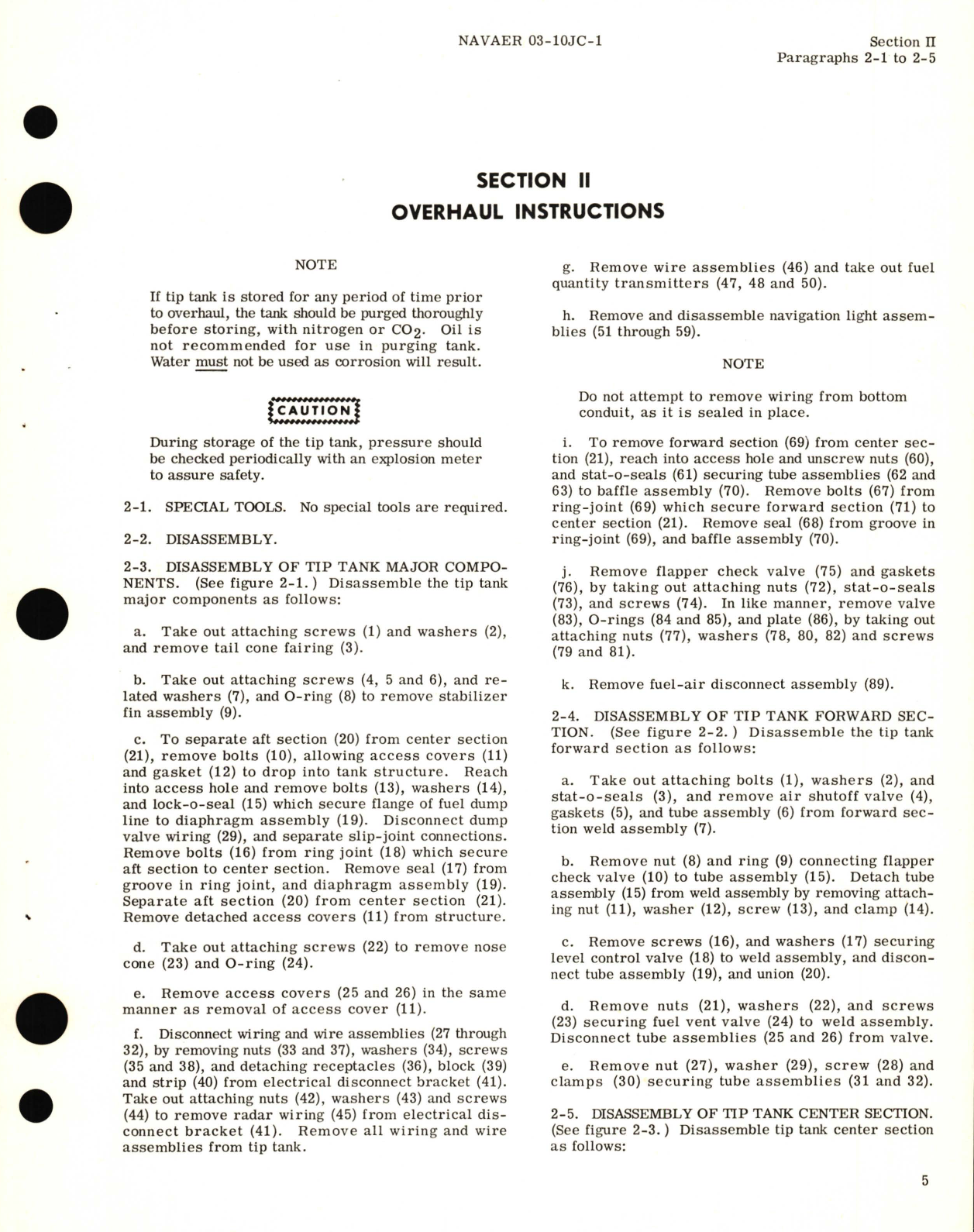 Sample page 9 from AirCorps Library document: Overhaul Instructions for Model T2V-1 230-Gallon Centerline Tip Tank Part No. 634100-1, 634100-2 