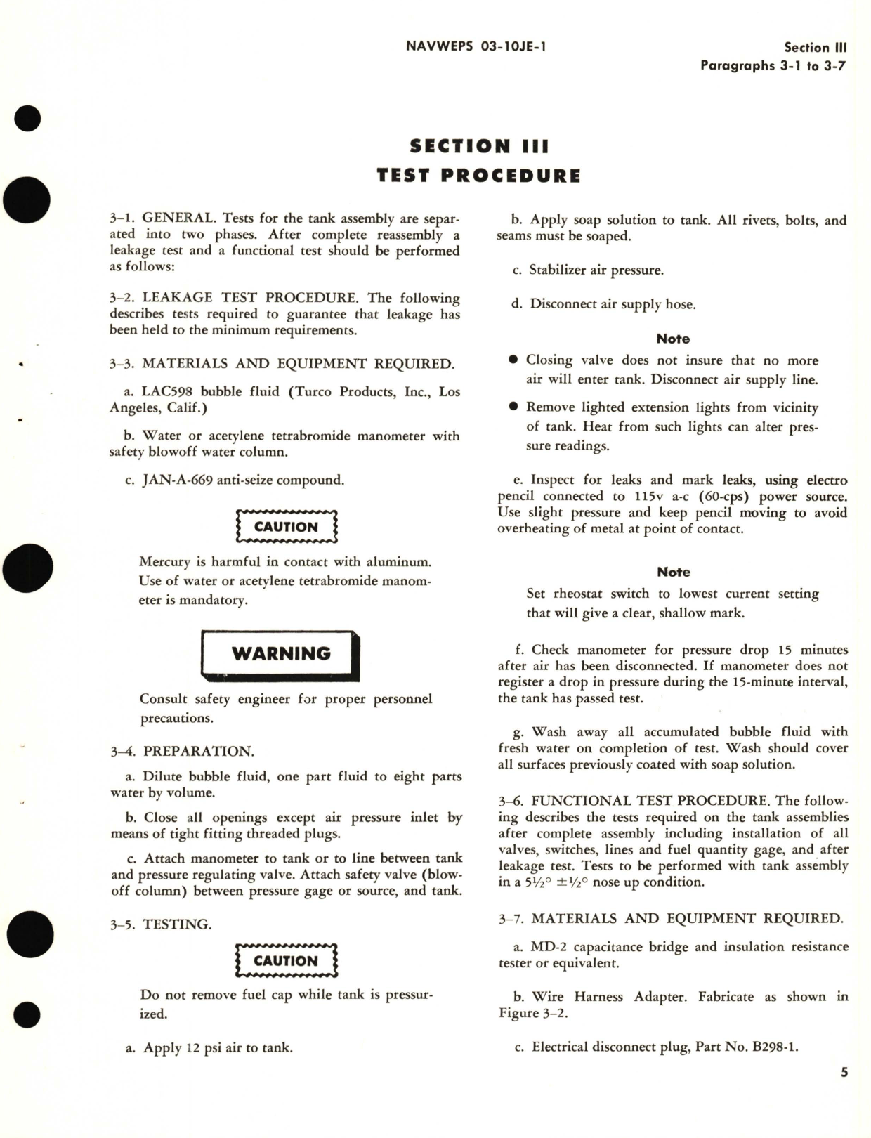 Sample page 9 from AirCorps Library document: Overhaul Instructions for Fuel Tank Assembly (300 Gallon), Part No 5265098 (Aero 1 A) (Aero 1B)