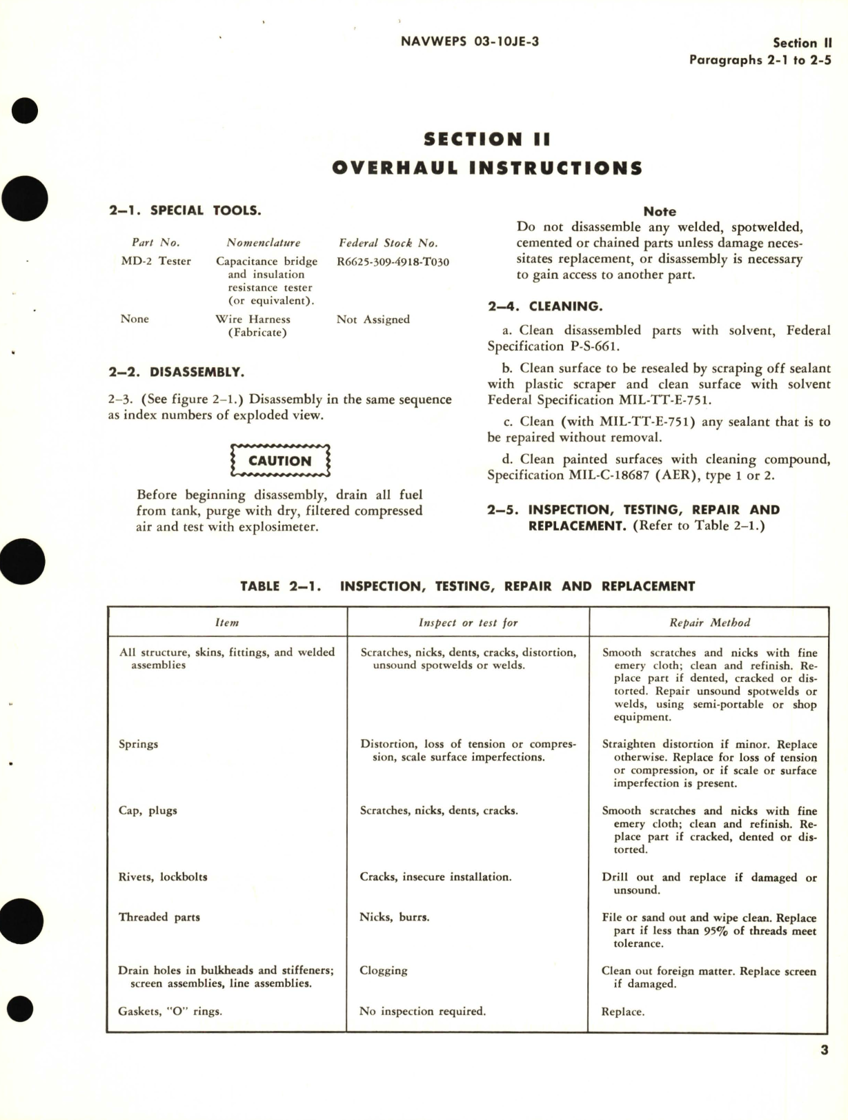 Sample page 7 from AirCorps Library document: Overhaul Instructions for Fuel Tank Assembly (400 Gallon) Part No. 5556400 (ATP-D1) 