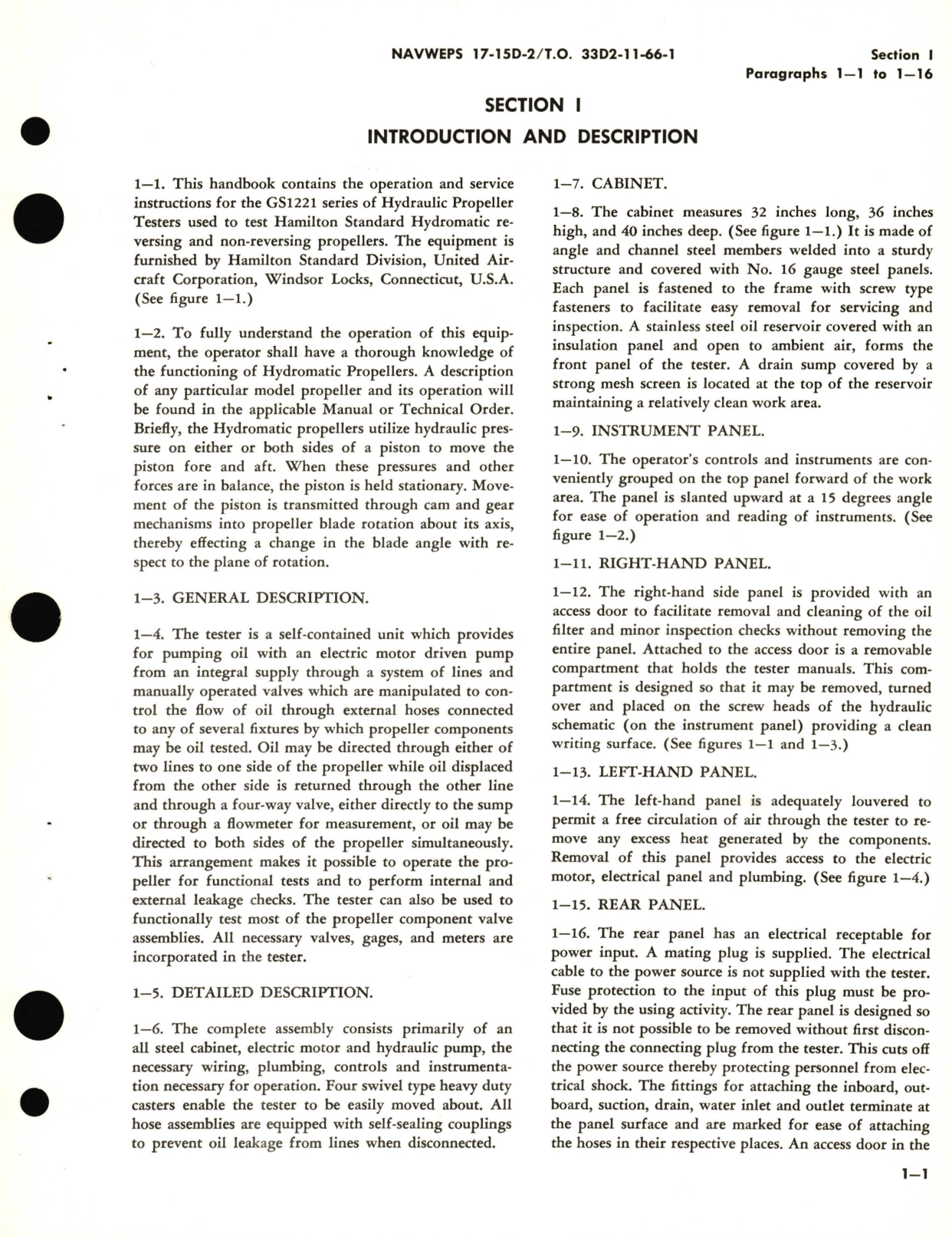 Sample page 5 from AirCorps Library document: Operation and Service Instructions and Illustrated Parts Breakdown for Hydraulic Propeller Tester Models GS1221