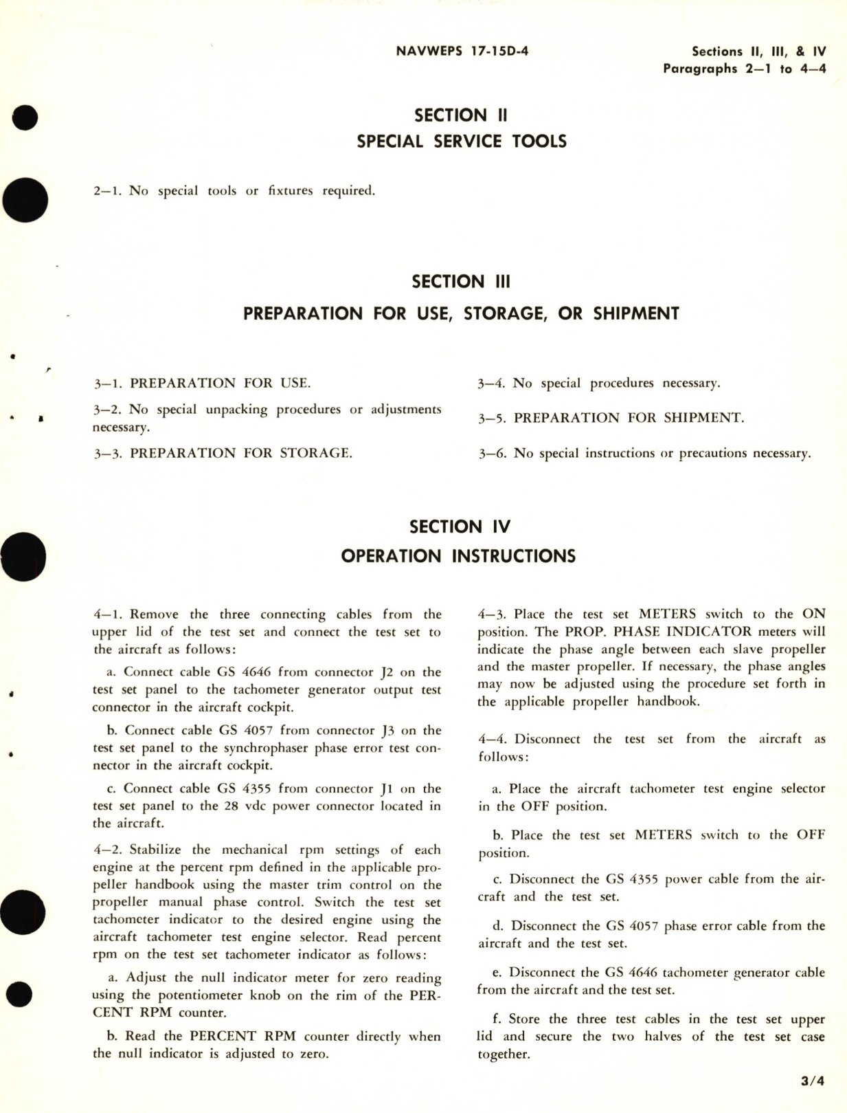 Sample page 7 from AirCorps Library document: Operation and Service Instructions with Illustrated Parts Breakdown for RPM and Phase Indicator Test Set GS3940 