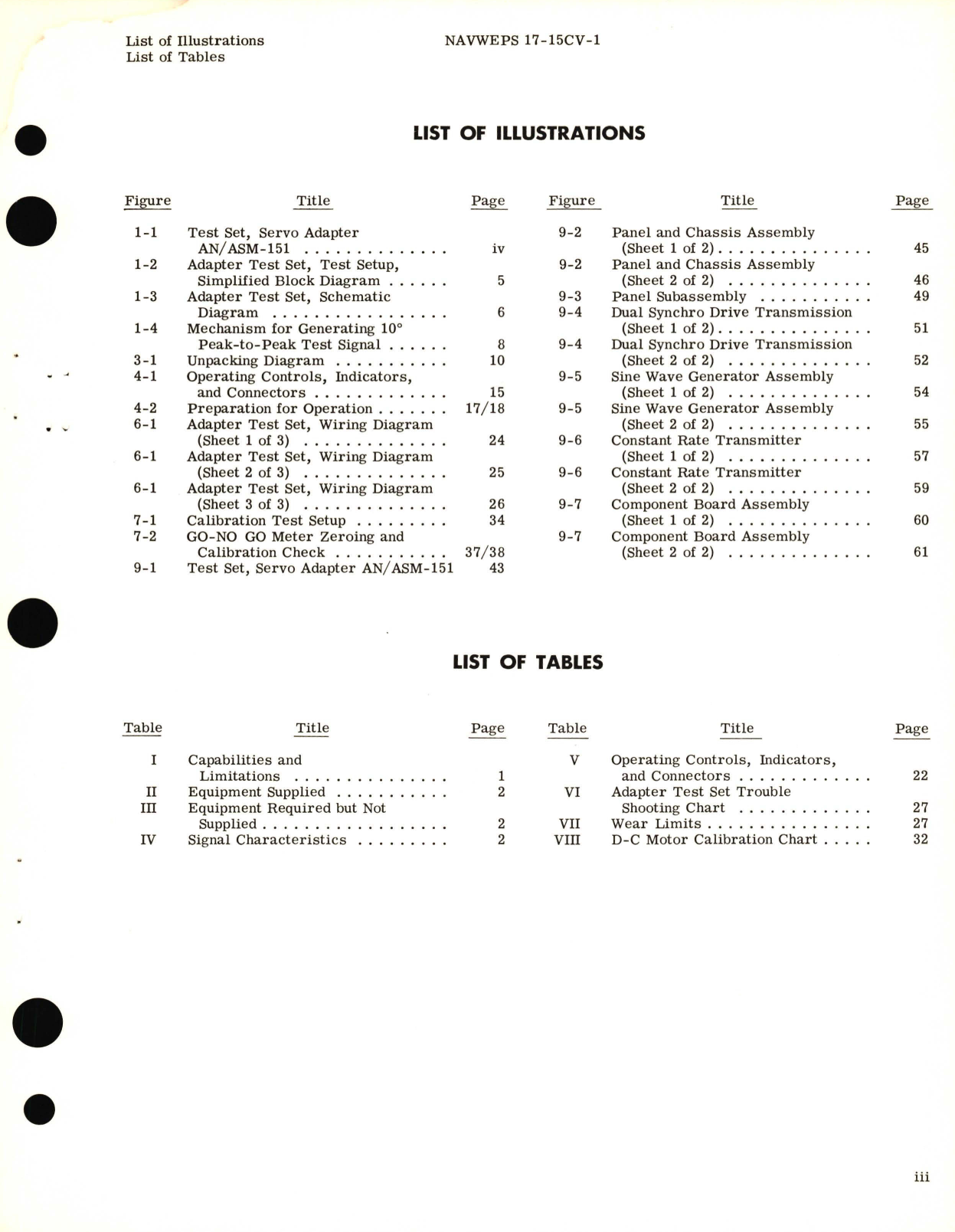 Sample page 7 from AirCorps Library document: Operation and Service Instructions with Parts Breakdown for Test Set, Servo Adapter AN/ASM-151 Parts No. GAEC 121SEAV114