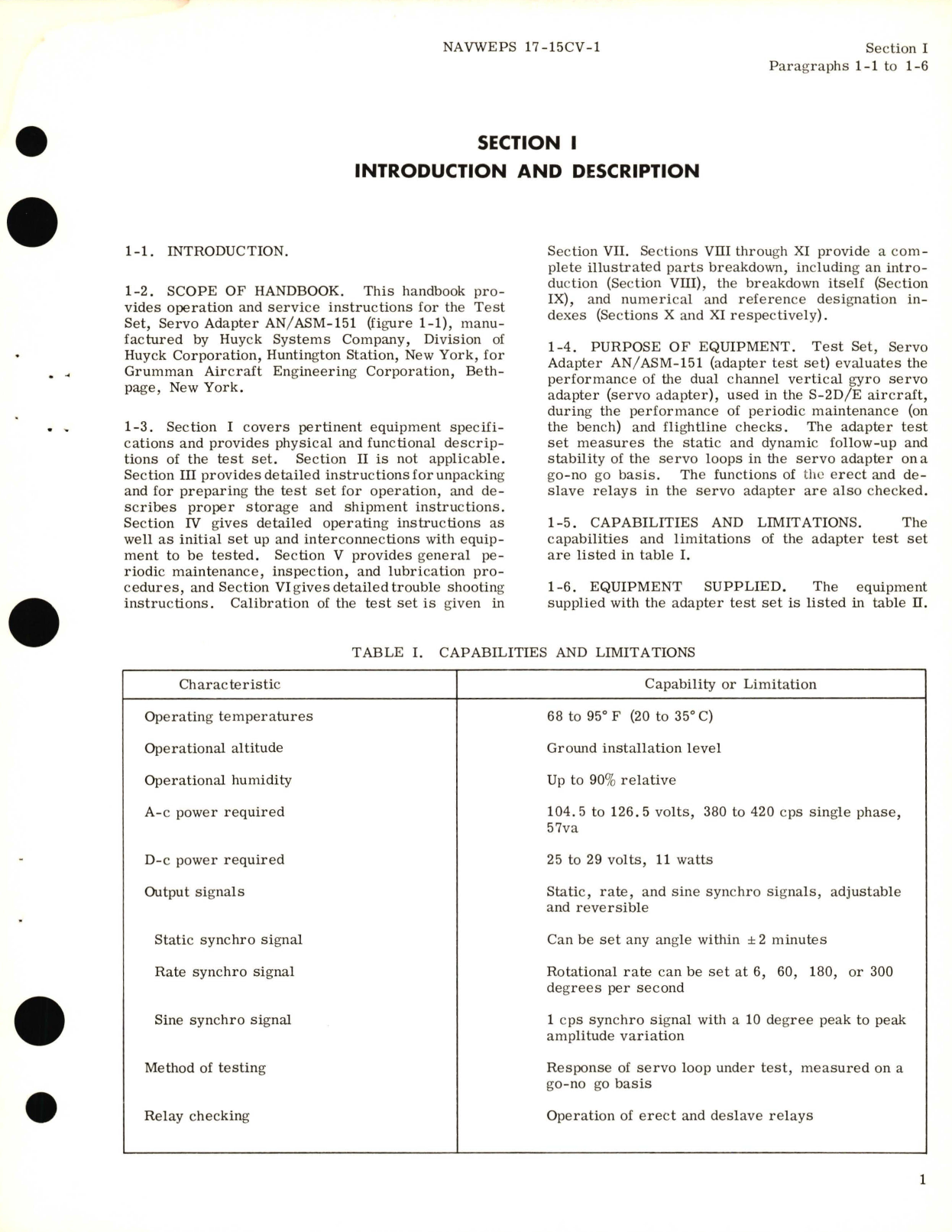 Sample page 9 from AirCorps Library document: Operation and Service Instructions with Parts Breakdown for Test Set, Servo Adapter AN/ASM-151 Parts No. GAEC 121SEAV114