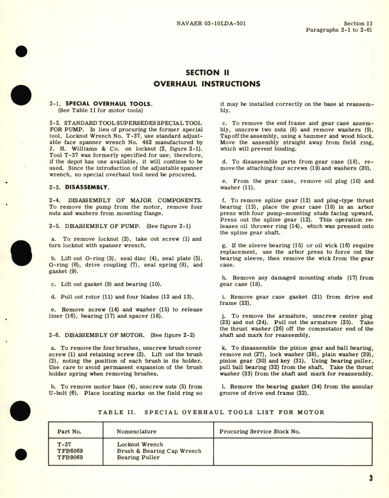 Sample page 7 from AirCorps Library document: Overhaul Instructions for Electric Motor Driven Water Pump Model RD-7240 